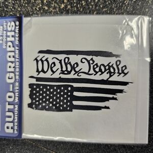 Black and White 'We the People' Decal